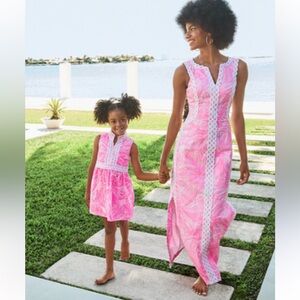 Lilly Pulitzer Daise stretch Maxi, Prosecco pink fronds place, 10